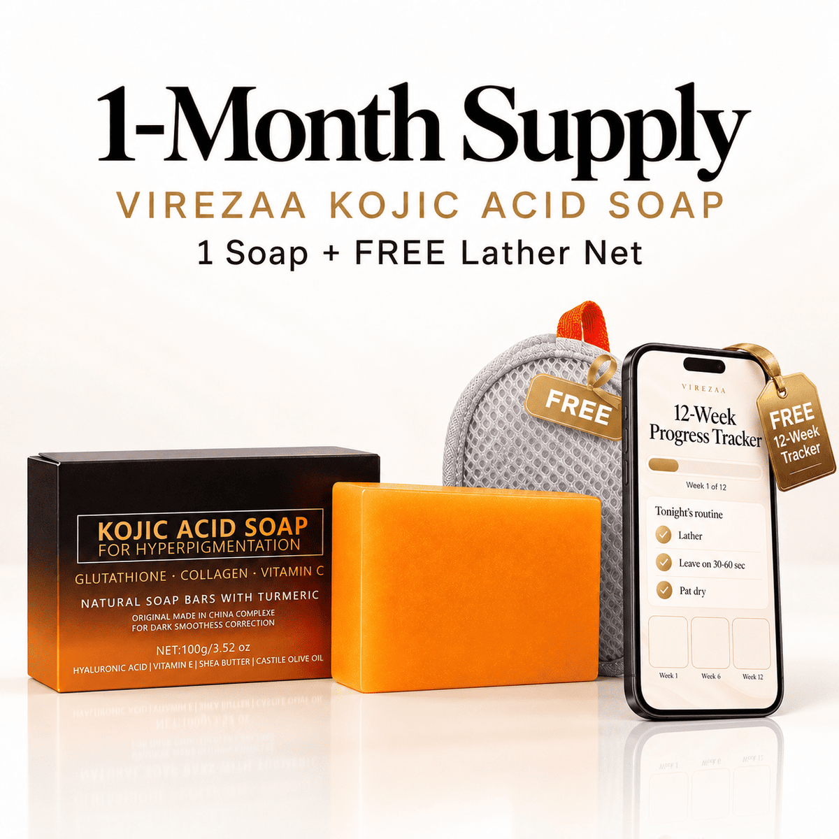 Virezaa Kojic Acid Soap Kit