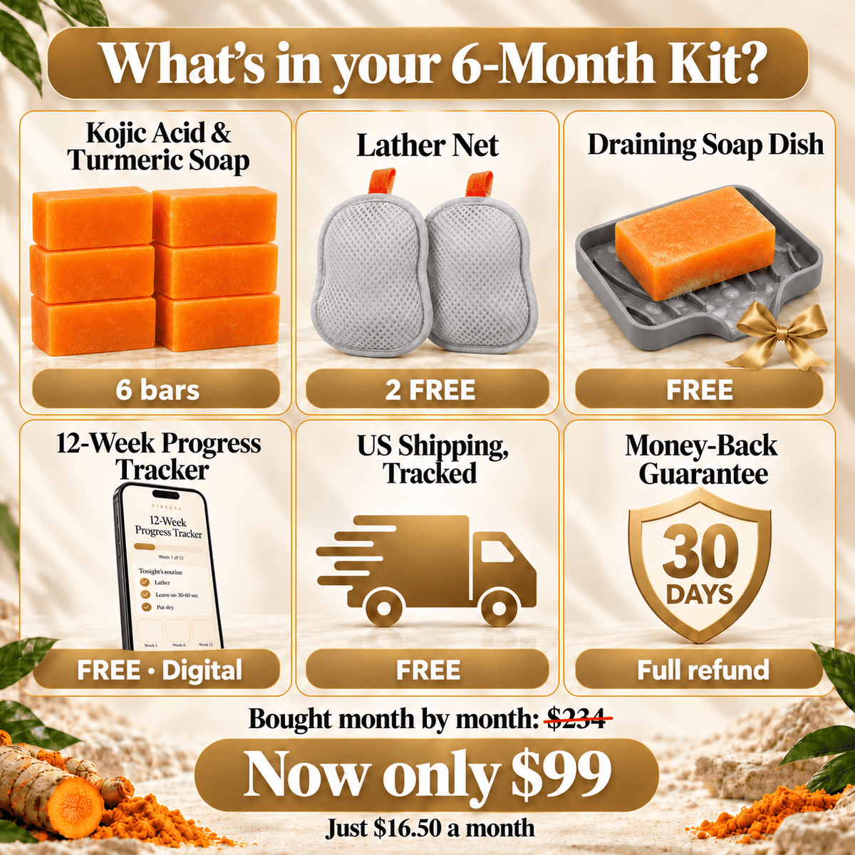 Virezaa Kojic Acid Soap Kit